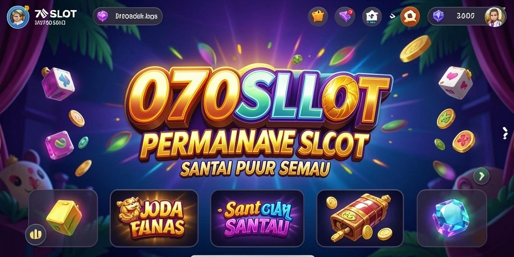 Screenshot utama 070SLOT menampilkan antarmuka permainan slot yang menarik dan ramah pengguna.