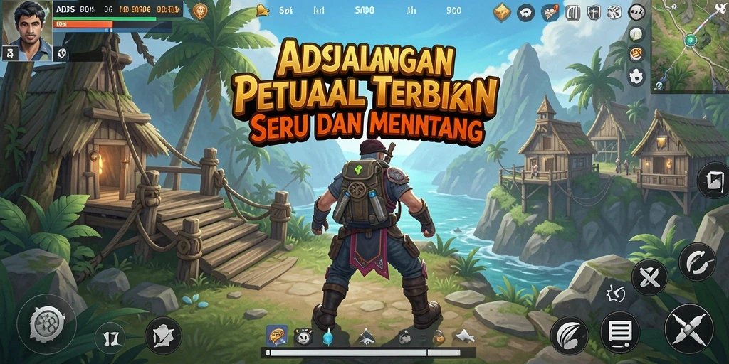 Screenshot gameplay ADS508 yang menampilkan eksplorasi dunia terbuka yang luas.