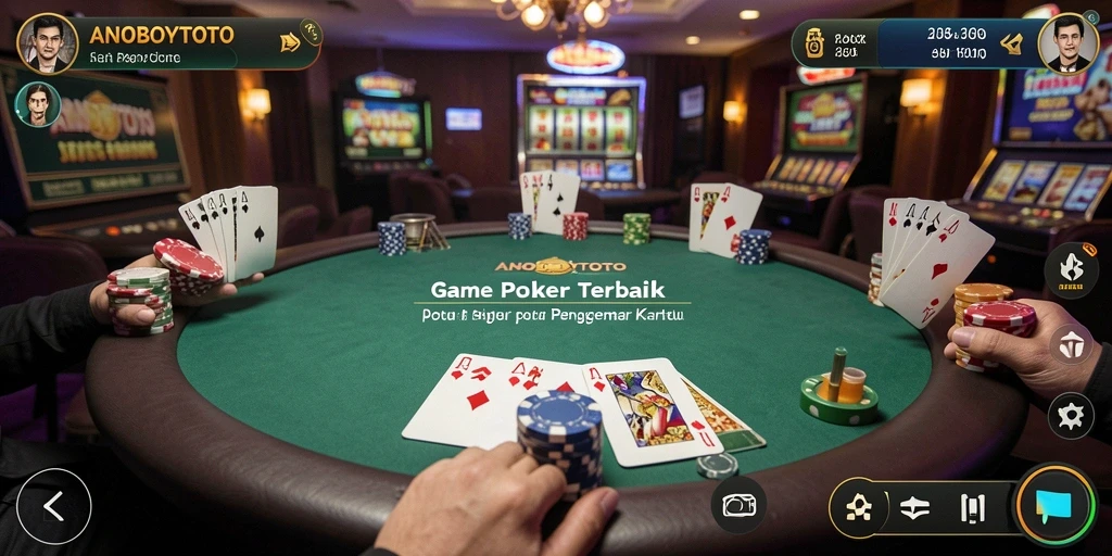 Gameplay seru ANOBOYTOTO dengan suasana poker yang mendebarkan.