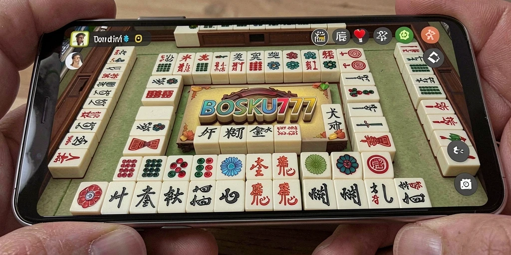 Tampilan gameplay seru dari BOSKU777 yang menampilkan Mahjong klasik.