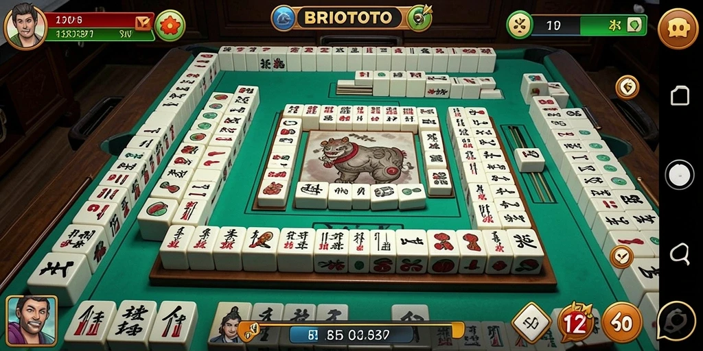 Tampilan gameplay menarik dari BRIOTOTO yang menampilkan keseruan Mahjong.