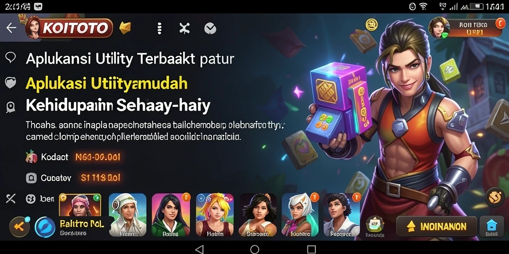 Tampilan antarmuka KOITOTO dengan fitur-fitur Utility yang praktis.