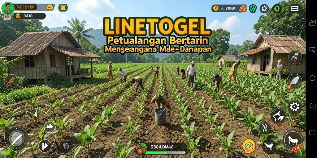 Tampilan seru gameplay bertani di LINETOGEL