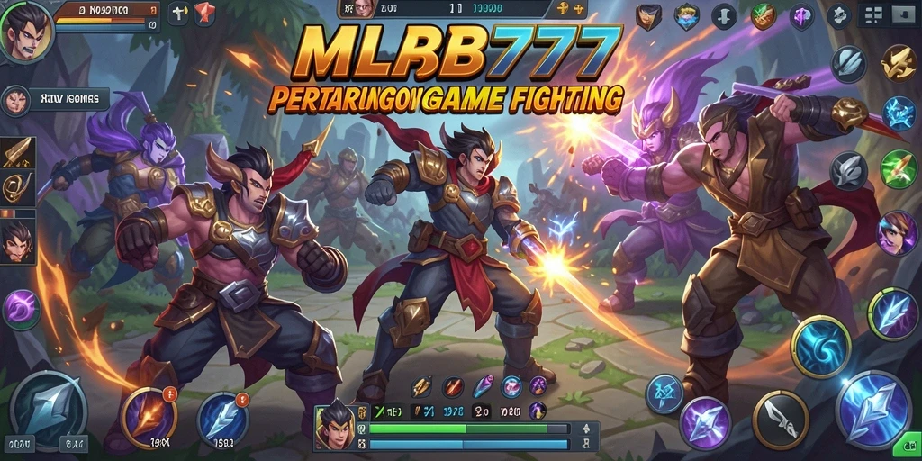 Tampilan pertarungan intens di MLBB777 dengan grafis menawan.