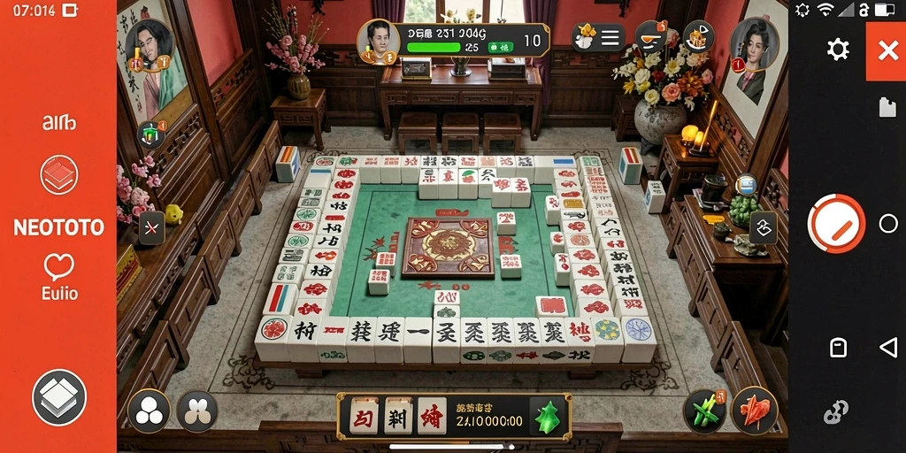 Screenshot gameplay NEOTOTO yang menampilkan suasana permainan Mahjong.