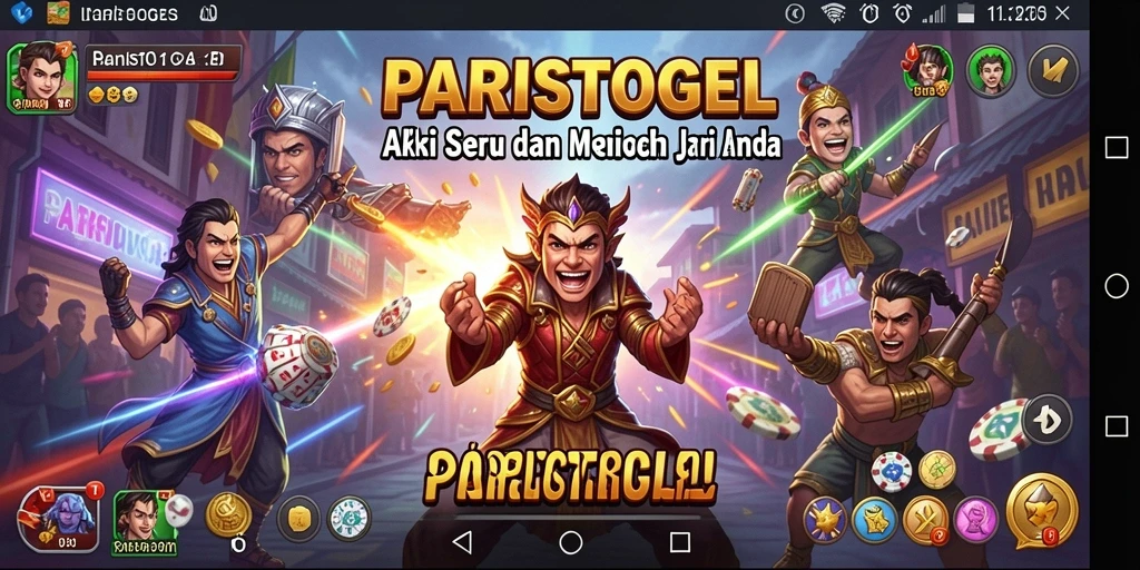 Screenshot utama PARISTOGEL menampilkan aksi seru dari gameplay yang mendebarkan.