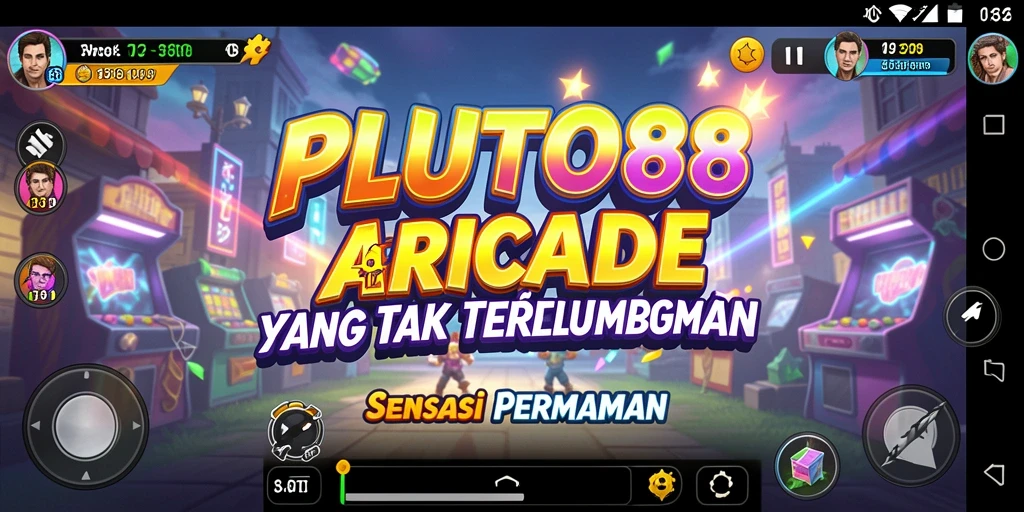 Tampilan menarik dari gameplay seru PLUTO88 dalam suasana arcade.