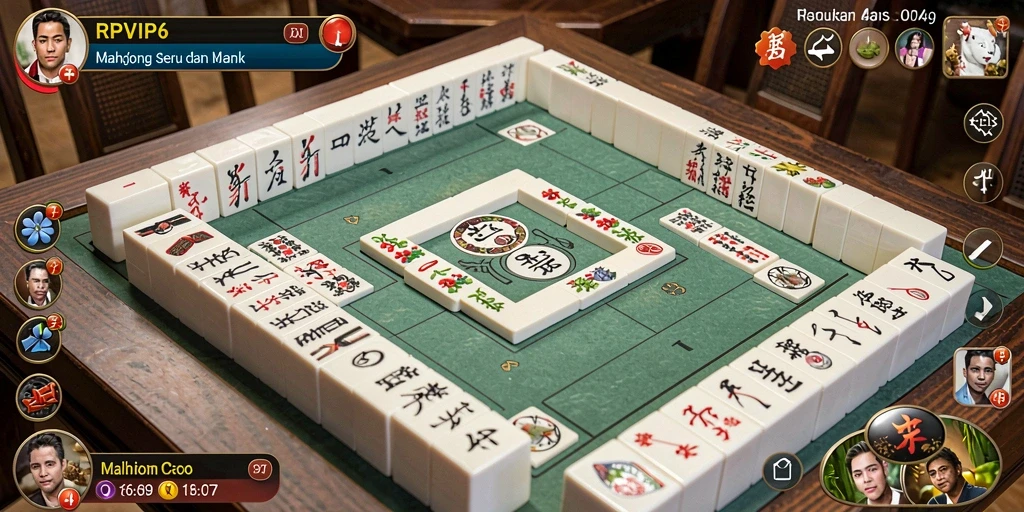 Tampilan gameplay Mahjong yang menantang di RPVIP6.