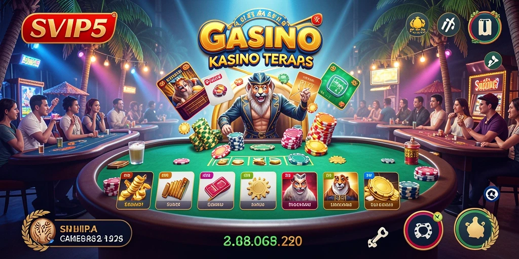 Tampilan permainan kasino yang menakjubkan dan mendebarkan di SVIP5.