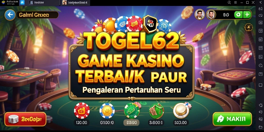 Tampilan gameplay TOGEL62 yang menarik dan penuh warna.