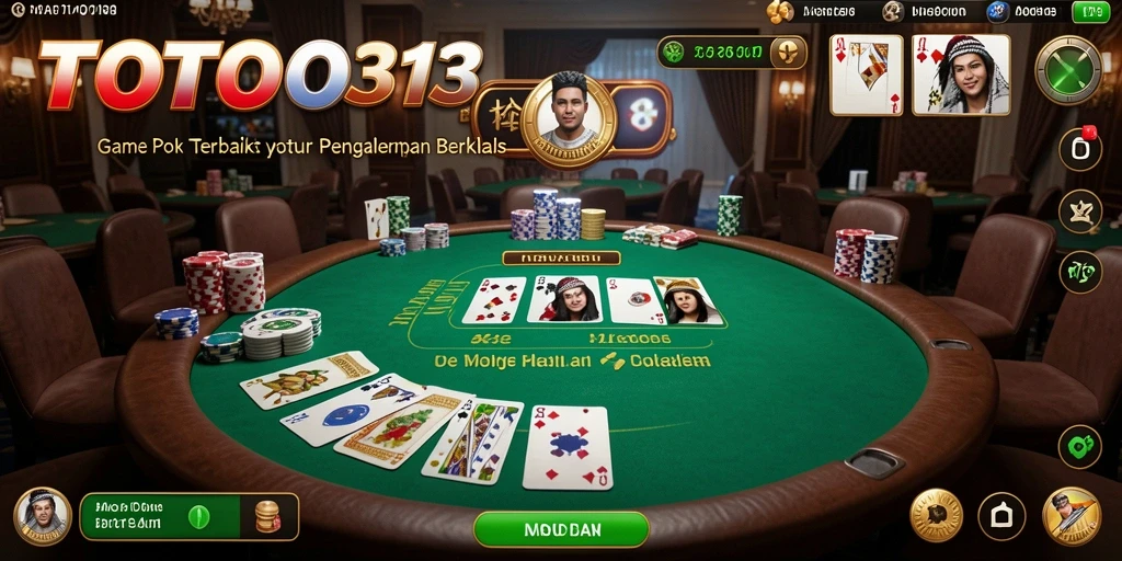 Screenshot gameplay Poker TOTO313 yang mengasyikkan dan menarik.