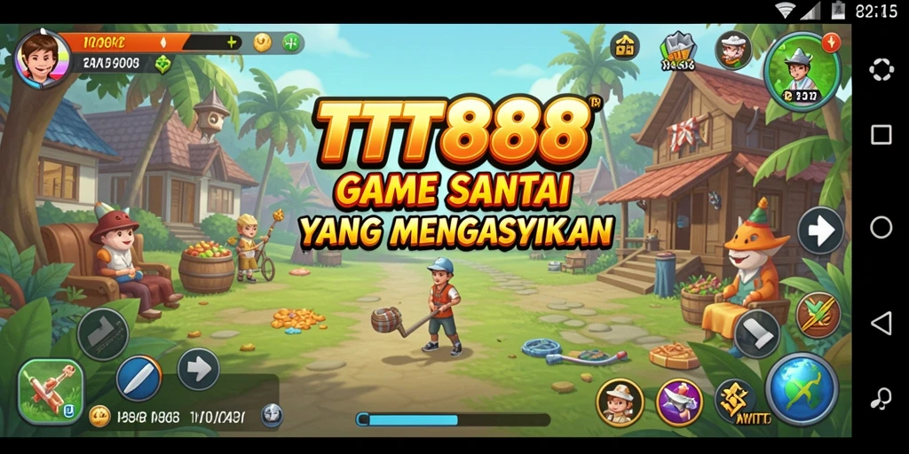 Tampilan gameplay TTT888 yang seru dan penuh warna.