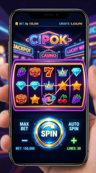 Screenshot antarmuka pengguna cipok yang intuitif.